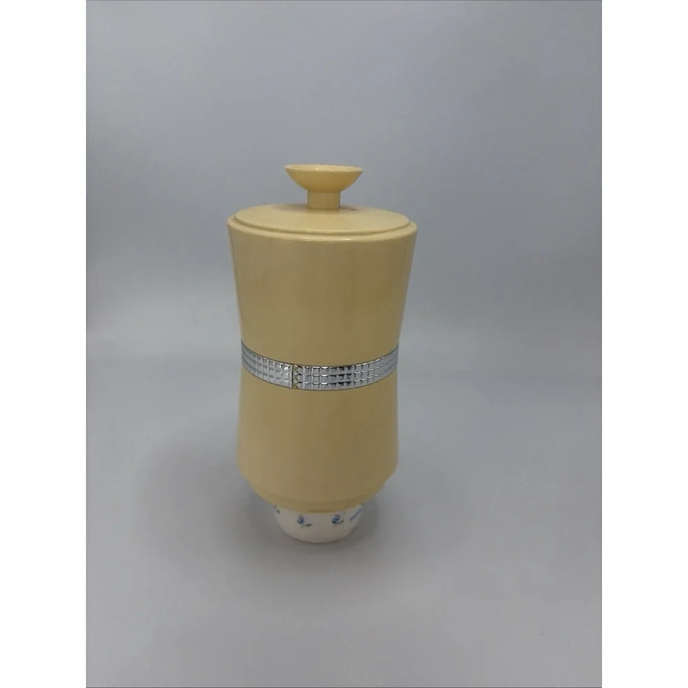 VTG Dixie Cup‎ Holder Dispenser W/O Bracket Beige/Almond Plastic 1970s